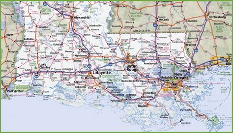 southern louisiana map